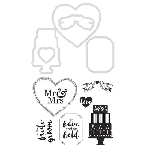 Kaisercraft Decorative Die and Stamp Wedding - Lilly Grace Crafts