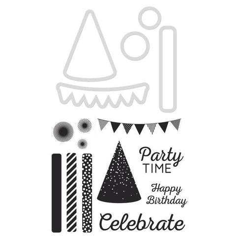 Kaisercraft Decorative Die and Stamp Party Time - Lilly Grace Crafts