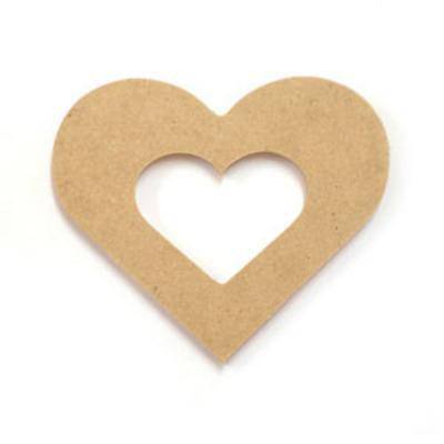 Kaisercraft Beyond The Page Medium Heart 2 - 60mm MDF shape - Lilly Grace Crafts