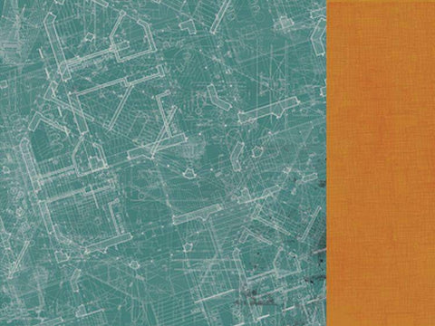 Kaisercraft Scrap Yard 12x12 Scrapbook Paper - Blue Print - 10 Sheets - Lilly Grace Crafts