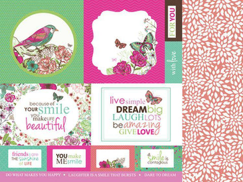 Kaisercraft Fly Free 12x12 Scrapbook Paper - Confidante - 10 Sheets - Lilly Grace Crafts