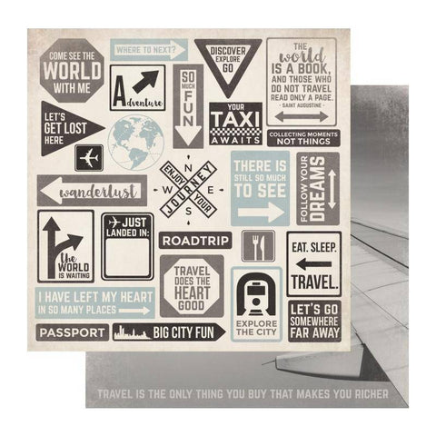 Kaisercraft 12x12Scrapbook Paper-Sign Posts 10 Sheets - Lilly Grace Crafts