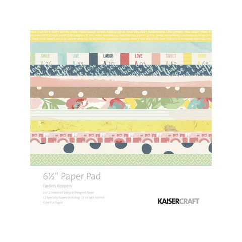 Kaisercraft Finders Keepers 6.5 inch Paper Pad - Lilly Grace Crafts