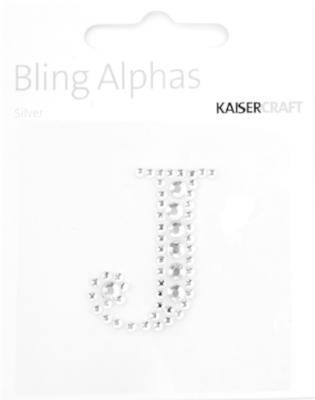 Kaisercraft Rhinestone J Silver - Lilly Grace Crafts