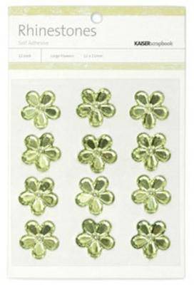 Kaisercraft Large Flowers Rhinestones - Mint - Lilly Grace Crafts