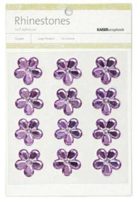 Kaisercraft Large Flowers Rhinestones-Lilac - Lilly Grace Crafts
