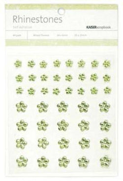 Kaisercraft Mixed Flower Rhinestones -  Mint - Lilly Grace Crafts