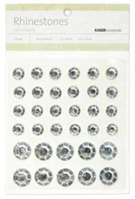 Kaisercraft Mx Round Rhinestones - Silver - Lilly Grace Crafts