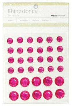 Kaisercraft Mx Round Rhinestones- Hot Pk - Lilly Grace Crafts