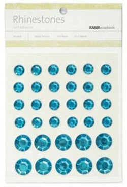 Kaisercraft Mx Round Rhinestones - Blue - Lilly Grace Crafts