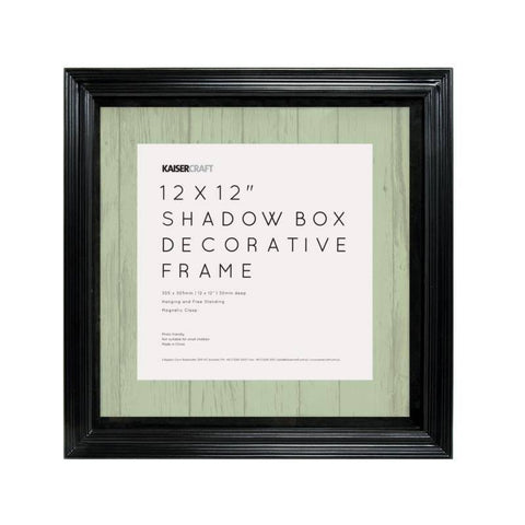 Kaisercraft Black Shadow Box Frame 12x12 inch - Lilly Grace Crafts