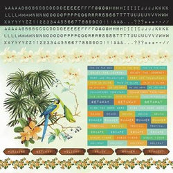 Kaisercraft Paradiso 12x12 Sticker Sheet - Lilly Grace Crafts