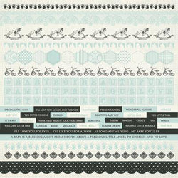 Kaisercraft Pitter Patter Boy 12x12 Sticker - Lilly Grace Crafts