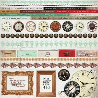 Kaisercraft Antique Bazaar Sticker Sheet - Lilly Grace Crafts