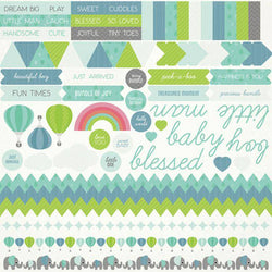 Kaisercraft Little One Boy Sticker Sheet - Lilly Grace Crafts