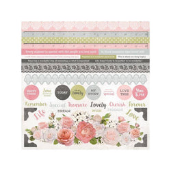 Kaisercraft Cottage Rose Sticker Sheet - Lilly Grace Crafts