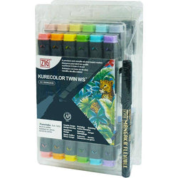 Kuretake Ltd Zig Kurecolor Twin Ws 24 Colors Set - Lilly Grace Crafts