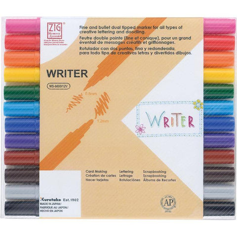 Kuretake Ltd Zig Memory Writer x12 colors - Lilly Grace Crafts