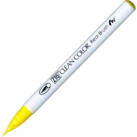 Kuretake Ltd 051 Lemon YellowZig clean color RB - Lilly Grace Crafts