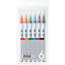 Kuretake Ltd Clean Colour RB x6 Set - Lilly Grace Crafts