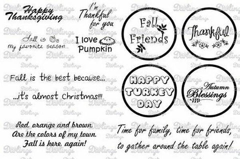 Little Darlings Sentiments, Fall Harvest - Lilly Grace Crafts