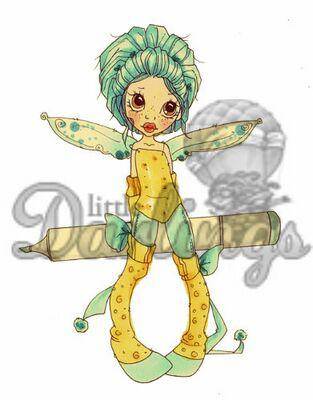 Little Darlings Saturated Canary, Sketchie - Lilly Grace Crafts