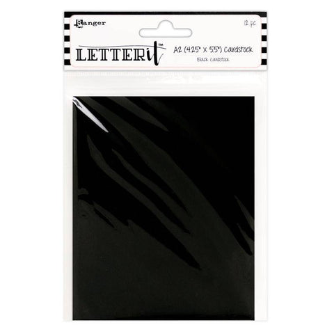 Ranger Industries Letter It Black Cardstock - 4.25 - Lilly Grace Crafts