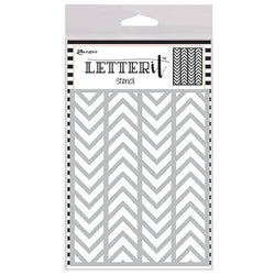 Ranger Industries Alternating Chevrons - Background Stencil - Lilly Grace Crafts