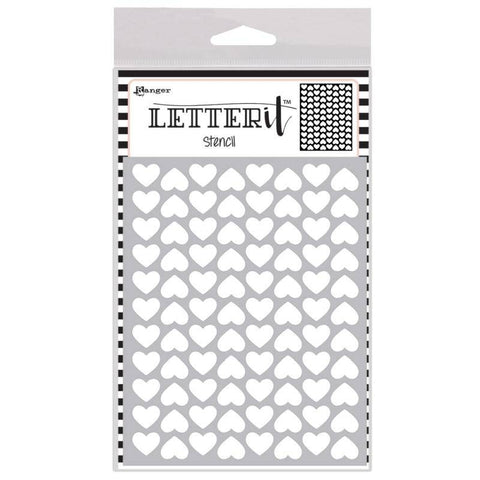 Ranger Industries Treading Hearts Background Stencils - Lilly Grace Crafts