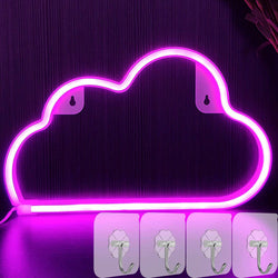 Neon Cloud Wall Decoration - Pink - Lilly Grace Crafts