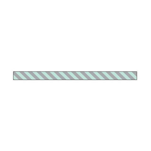 Little B Little B Silver Diagonal Foil Stripes 3mm x 15m Tape - Lilly Grace Crafts