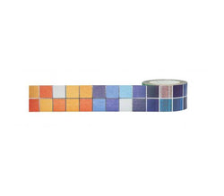 Little B Silver Foil Multi Colour Square Decorative Paper Tape - Lilly Grace Crafts