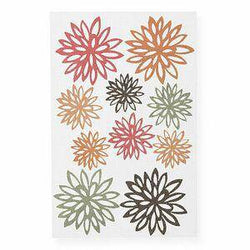 Glittered Fall Chrystantheum Stickers - Lilly Grace Crafts
