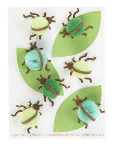 Pom Pom Bug Stickers - Lilly Grace Crafts