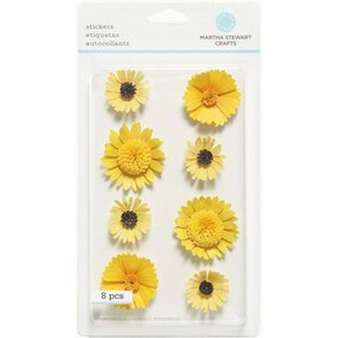 Martha Stewart Dimensional Yellow Flowers - Lilly Grace Crafts