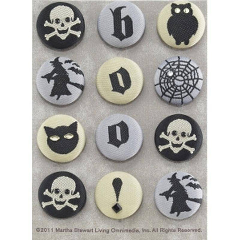 Martha Stewart Elegant Witch Fabric Brads - Lilly Grace Crafts