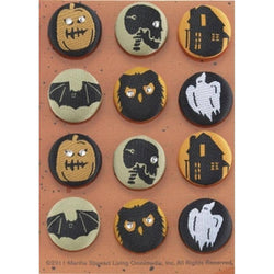 Martha Stewart Classic Halloween Fabric Brads - Lilly Grace Crafts