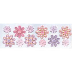 Martha Stewart Pink Lavendar Applique Flower Stickers - Lilly Grace Crafts