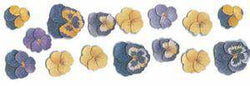 Sugar Bead Pansy Stickers - Lilly Grace Crafts