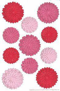 Red Pink Dahlia Stickers - Lilly Grace Crafts