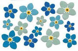 Blue Forget-Me-Not Stickers - Lilly Grace Crafts
