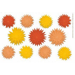 Martha Stewart Orange-Yellow Dahlia Stickers - Lilly Grace Crafts