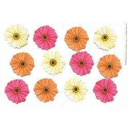 Martha Stewart Pink-Orange-Cream Zinnia Stickers - Lilly Grace Crafts