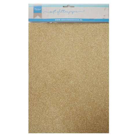 Marianne Design Soft Glitter paper - Gold - Lilly Grace Crafts