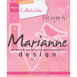 Marianne Design Giftwrapping - Karins bird, hearts and tag - Lilly Grace Crafts