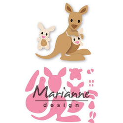 Marianne Design Elines kangaroo and baby - Lilly Grace Crafts
