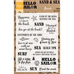 Marianne Design Beach sentiments - Clear Stamps - Lilly Grace Crafts