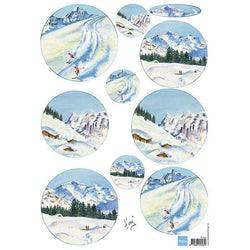 Marianne Design Tinys Snow Mountains -packs of 10 sheets - Lilly Grace Crafts