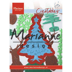 Marianne Design Tinys Christmas tree with decorated - Lilly Grace Crafts