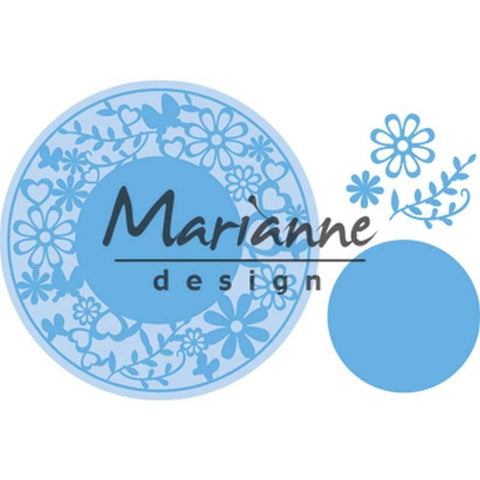 Marianne Design Flower Frame round - Lilly Grace Crafts